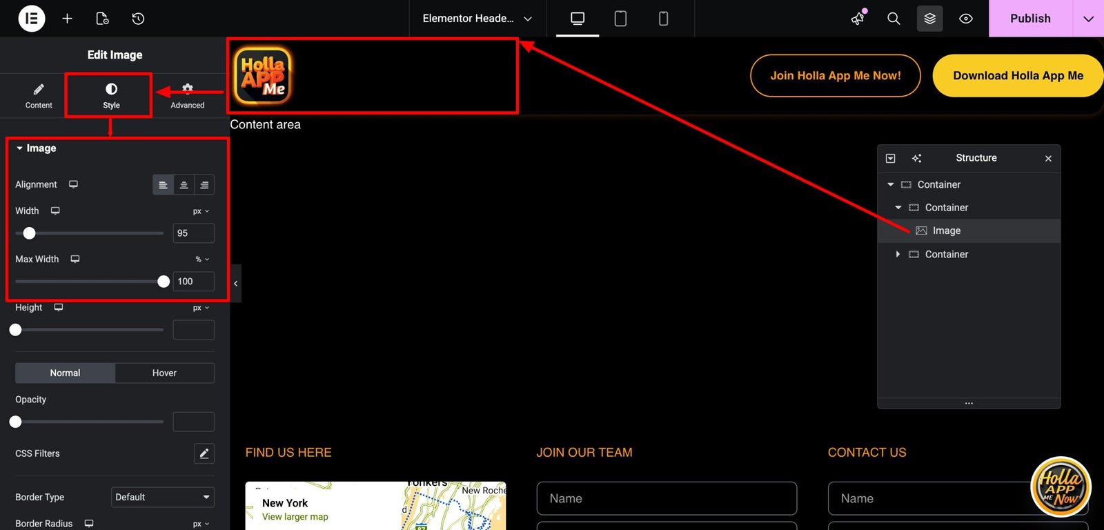 Elementor Sticky Headers with Shrinking Logo On Scroll