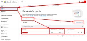 Copy and paste the AdSense code in between the head tags of your wordpress website